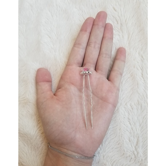 Pink Heart hair pin - Picture 2 of 8